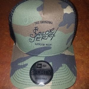 New Sailor Jerry Rum Camo Mens Snapback Hat